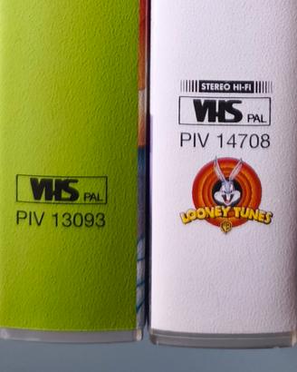  vhs space jam e tiny toons - warner piv rare