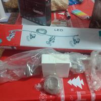 plafoniera led Eglo 4 faretti con lampadine