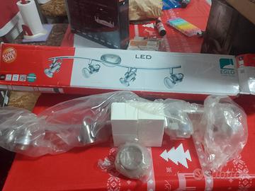 plafoniera led Eglo 4 faretti con lampadine