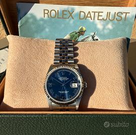 Rolex 16234 Datejust 36 blu romani 2003