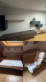 Mobili arredo,letto matrimoniale,sedia da lettura
