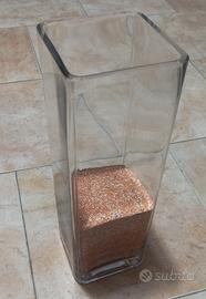 Vaso vetro design 35x12 cm vetro spesso