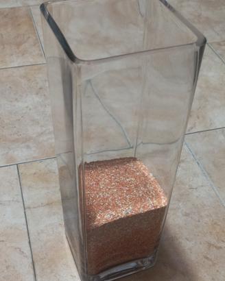 Vaso vetro design 35x12 cm vetro spesso