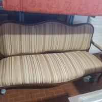 divano antico telaio in legno fodere rifatte