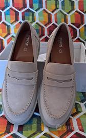 Geox mocassini scamosciati donna beige n. 40 nuovi