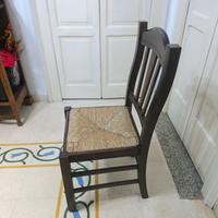 Sedie in legno con seduta in paglia/8 disponibili