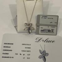 Collana platino DLUCE diamanti ct 0.51