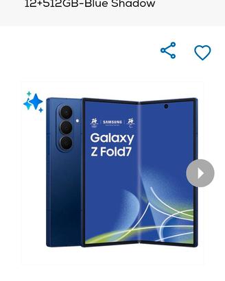 galaxy Z fold 7 Blue Shadow 512 gb con garanzia 