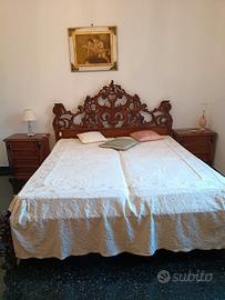 Letto in Legno Intagliato, stile barocco/Rococò 