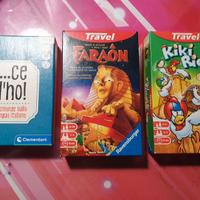 3 giochi da viaggio, Clementoni e Ravensburger