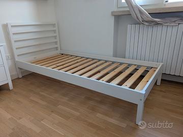 Letto 90x200 Ikea TARVA bianco + rete pino LINDBA