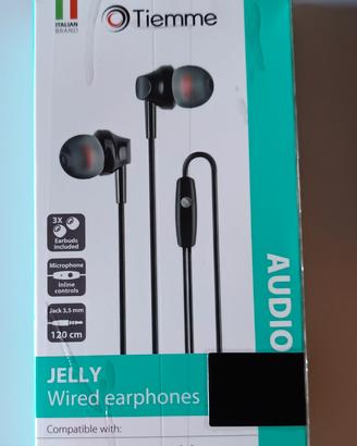 Auricolari tiemme jelly a filo con jack 3.5mm