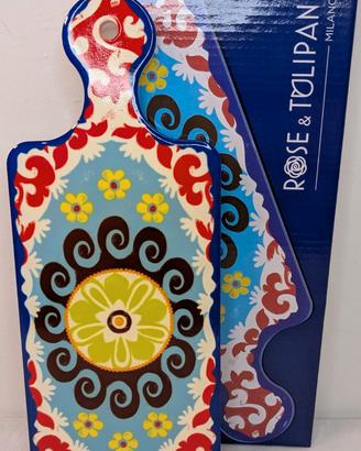 Rose & Tulipani – Tagliere rettangolare - ceramica