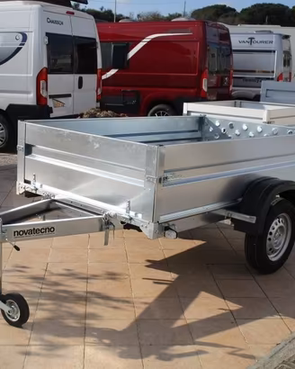 Carrello porta tutto basculante e rampa posteriore