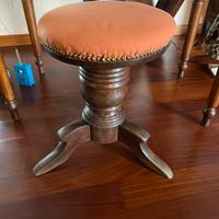 Sgabello antico pianoforte legno