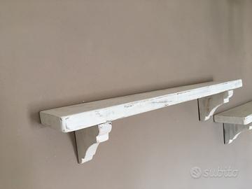 Mensola shabby chic legno massello