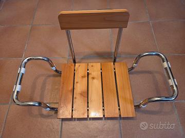 Sedile per vasca da bagno con schienale e maniglie