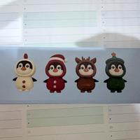 4 gommine Tiger pinguino