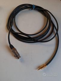 cavo xlr femmina e mini jack maschio