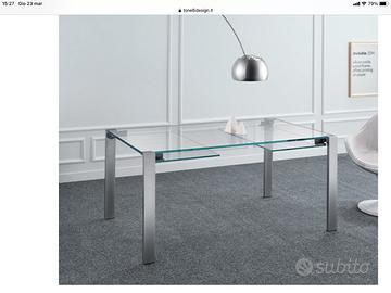 Tavolo Tonelli in vetro temperato