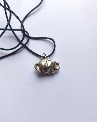 Collana ciondolo elefante vintage argento
925