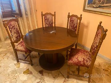 Tavolo rotondo Allungabile con sedie