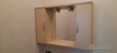 Specchiera da Bagno in legno illuminata