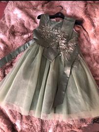 Vestito Bambina 7 anni colore verde