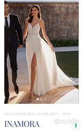 Vestito da sposa rosa clarà 2023 modello inamora