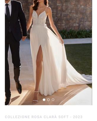 Vestito da sposa rosa clarà 2023 modello inamora