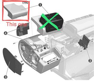 CH539-67008 Porta Inchiostro Sinistra HP DesignJet