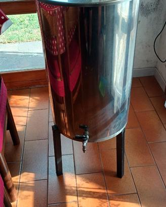 Tino in inox per vino con supporto treppiede