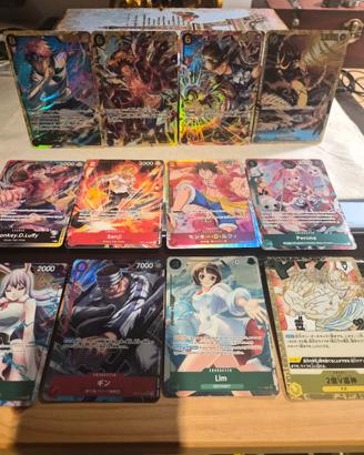 One Piece lotto 12 carte foil full Art giap/eng 