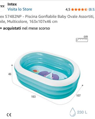 Intex - piscina gonfiabile baby ovale