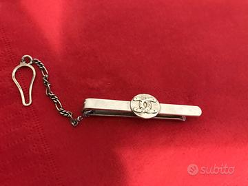 FERMACRAVATTA ARGENTO VINTAGE ANNI 70