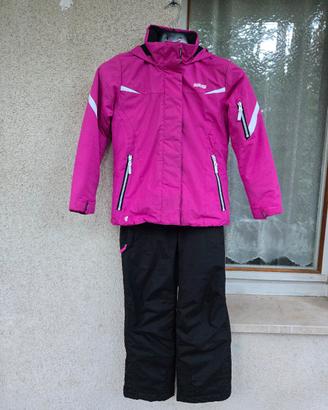 tuta da sci Brugi per bambina 128 cm fucsia nera