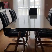 tavolo in vetro satinato 