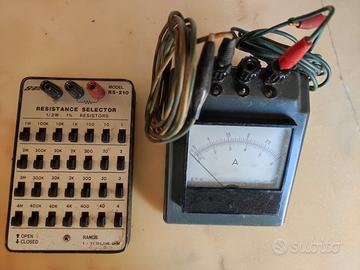 amperometro analogico + tester di resistenza (vint