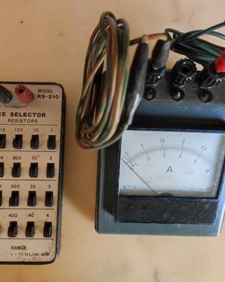 amperometro analogico + tester di resistenza (vint