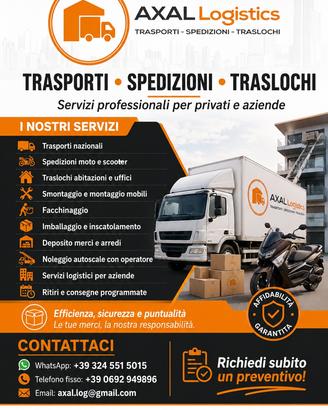 Trasporti, traslochi e spedizioni