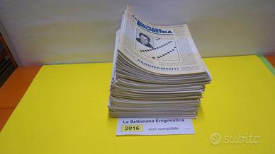 LA SETTIMANA ENIGMISTICA, anno 2016, NON compilati