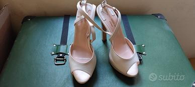 scarpe da sposa bianche n. 37 made in italy