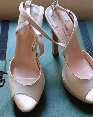 scarpe da sposa bianche n. 37 made in italy