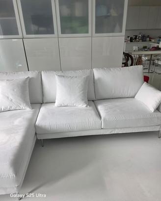 Divano microfibra bianco ottico