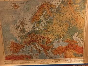 CARTINA SCOLASTICA GEOGRAFICA EUROPA