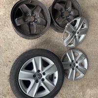 3 cerchi ferro con borchie originali golf plus