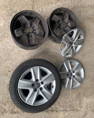 3 cerchi ferro con borchie originali golf plus