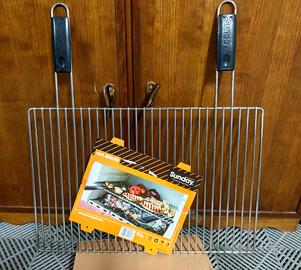 Griglia x brace bbq in acciaio nuova