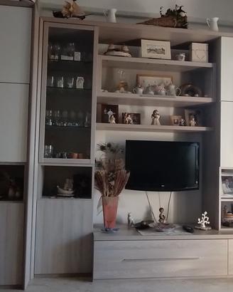 Parete soggiorno moderna rovere - pari al nuovo 