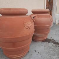 Coppia di Orci vasi e giare Toscane in terracotta